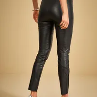 Calça de Couro Sintético Cintura Alta Slim Sommer - imagem 3