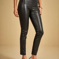 Calça de Couro Sintético Cintura Alta Slim Sommer - imagem 1