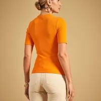 Blusa Manga Curta Canelada Sommer - imagem 2