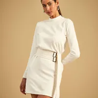 Vestido Mangas Longas Off White Sommer - imagem 1