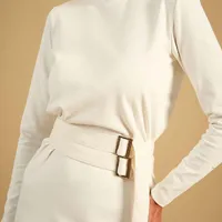 Vestido Mangas Longas Off White Sommer - imagem 2