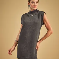 Vestido Moletom Com Aplicação Sommer - imagem 4