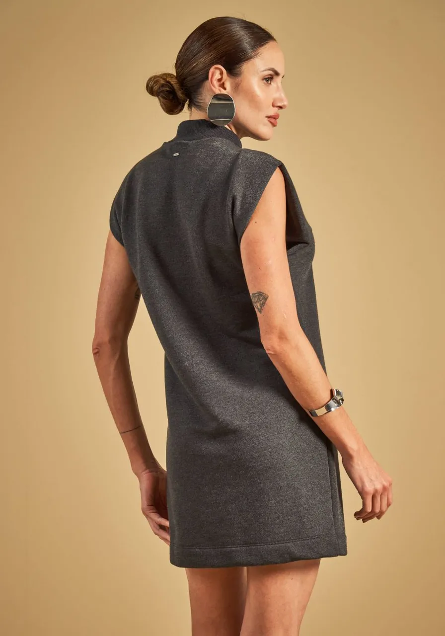 Vestido Moletom Com Aplicação Sommer