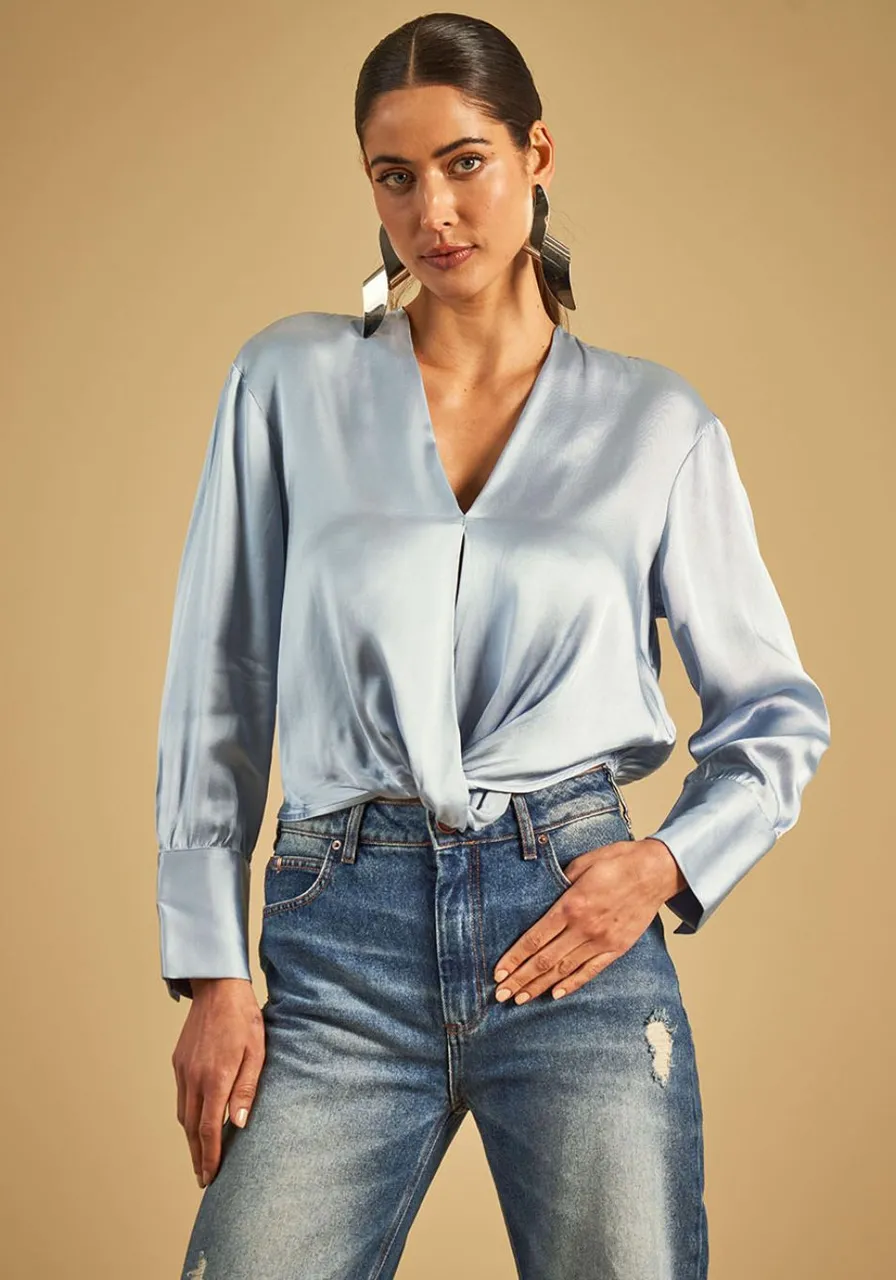 Blusa Manga Longa Azul Sweet Dreams 