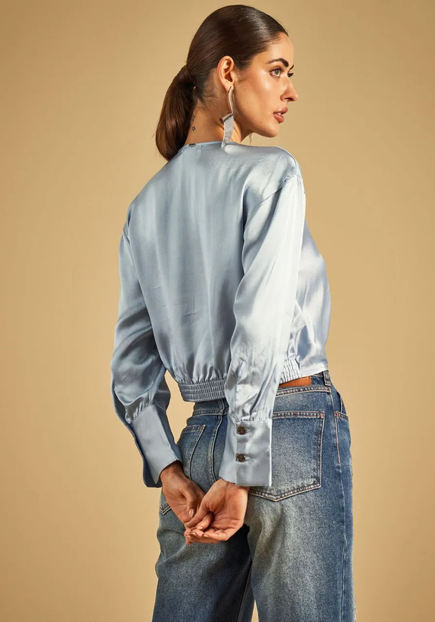 Blusa Manga Longa Azul Sweet Dreams 