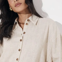 Vestido Linho Bege Greige Sommer Ref 12145 - imagem 2