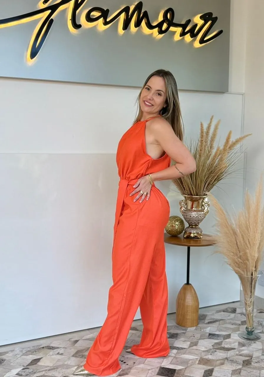 Macacão Sommer Laranja Disco Ref 16317