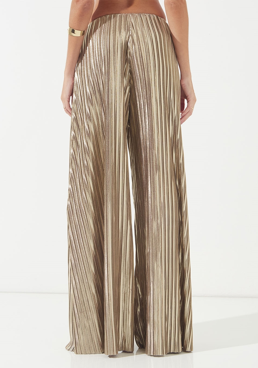 Calça Plissada Pantalona