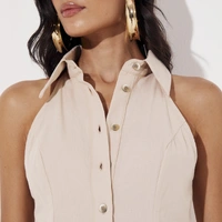 Camisa Sem Mangas Bege Sommer - imagem 1