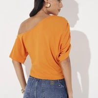 Blusa Assimétrica Com Franzidos Sommer - imagem 1