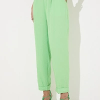 Calça Alfaiataria Com Pregas E Linho - imagem 1