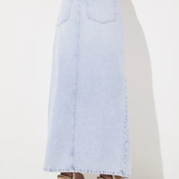 Saia Jeans Longa Com Fenda Sommer - imagem 3