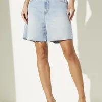 Bermuda Jeans Barra Desfiada Sommer - imagem 1