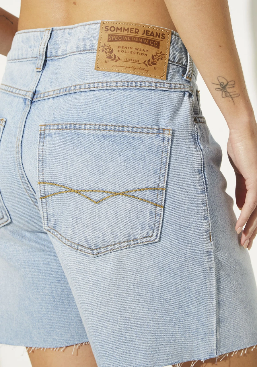 Bermuda Jeans Barra Desfiada Sommer