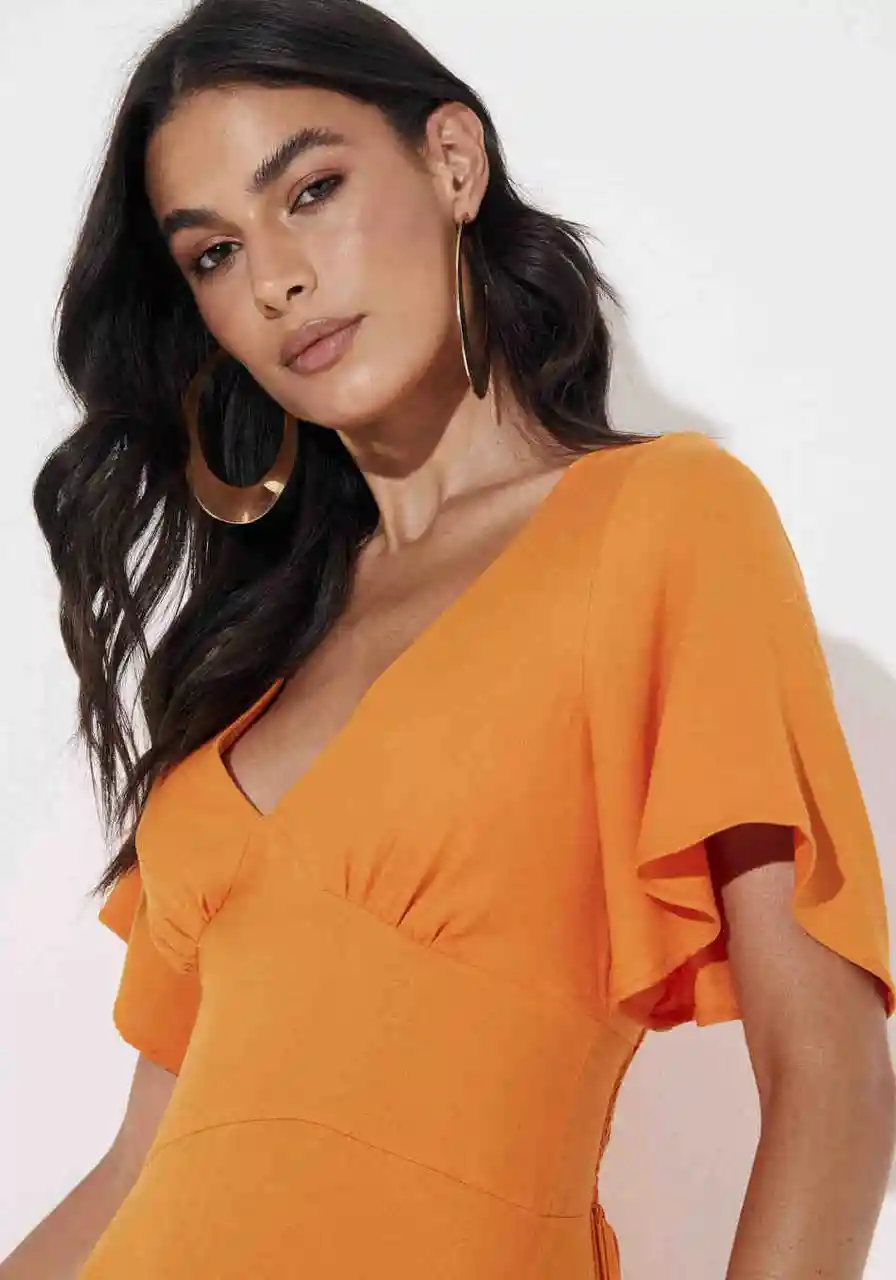 Vestido Longo Mangas Borboleta Sommer