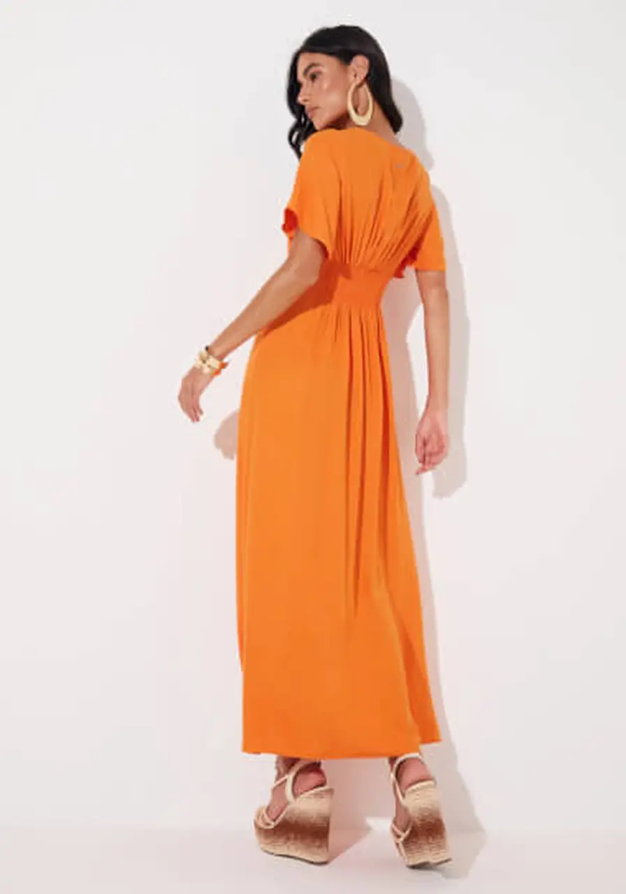 Vestido Longo Mangas Borboleta Sommer