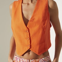 Colete Em Linho Com Fivela Sommer - imagem 2