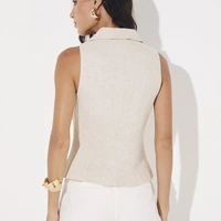 Colete Alfaiataria Com Linho Sommer - imagem 1