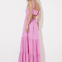 Vestido Longo Com Babados Sommer - imagem 1