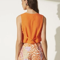 Colete Em Linho Com Fivela Sommer - imagem 1