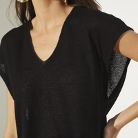 Blusa Barra Assimétrica Preto Sommer - imagem 2