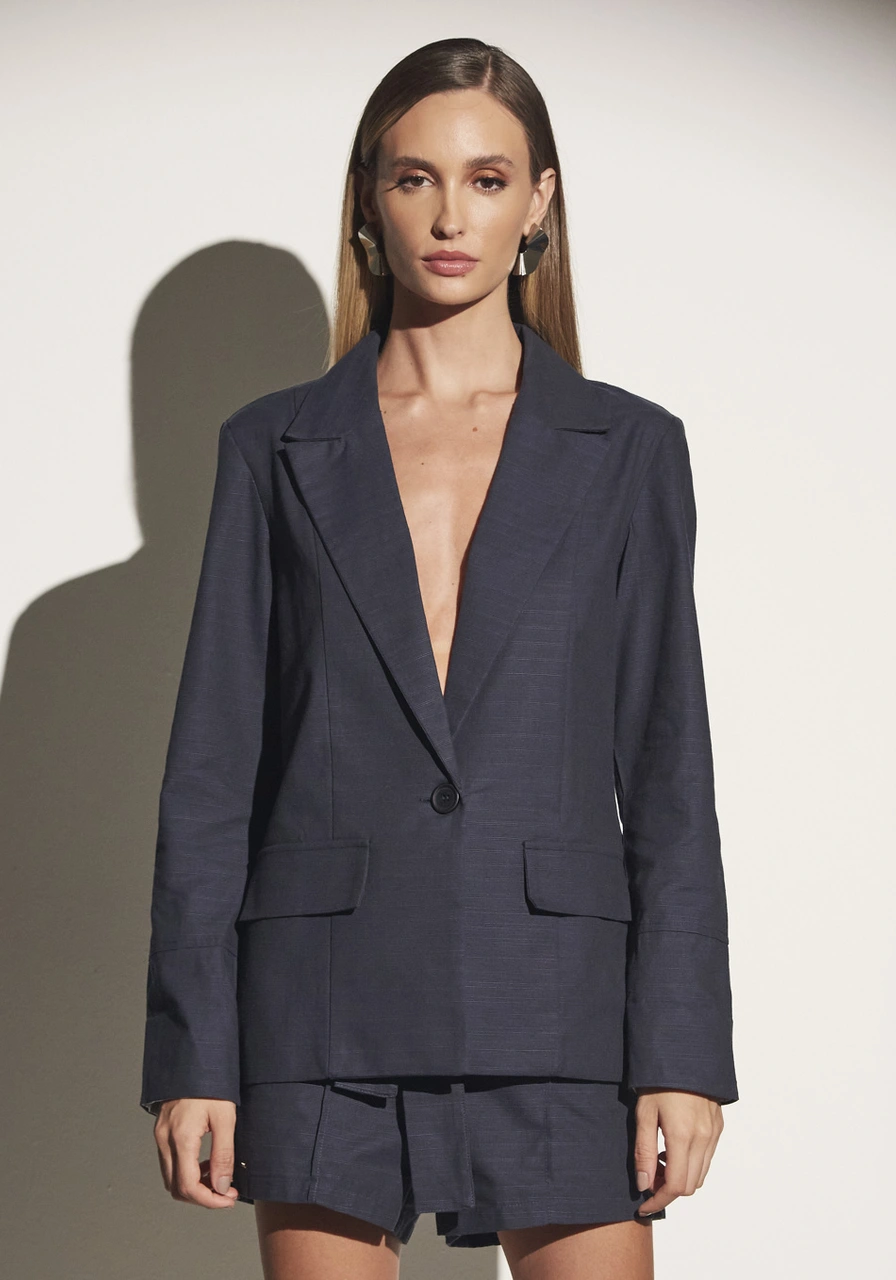 Blazer Alfaiataria Com Lapelas Sommer 