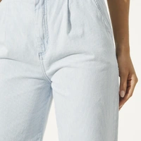 Calça Jeans Reta Straight Listras - imagem 1