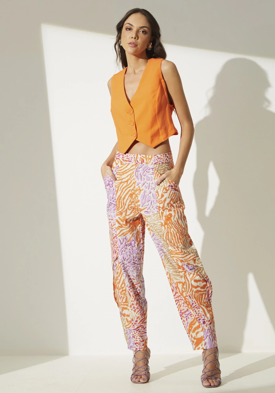 Colete Em Linho Com Fivela Sommer