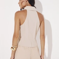 Camisa Sem Mangas Bege Sommer - imagem 2