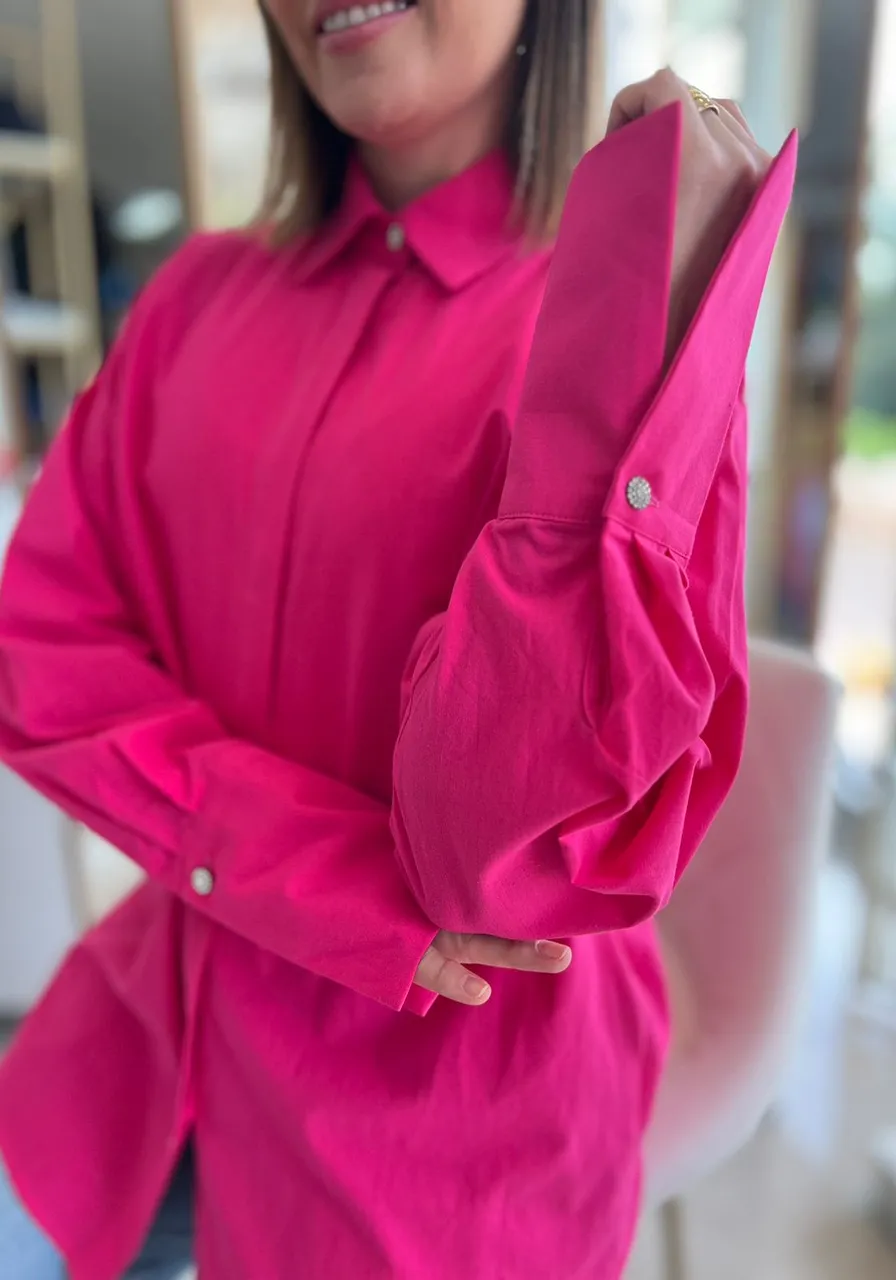 Camisa Alfaiataria Rosa Sommer