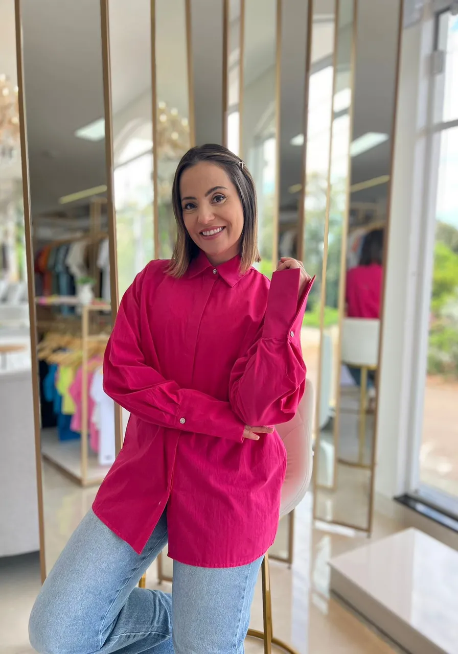 Camisa Alfaiataria Rosa Sommer