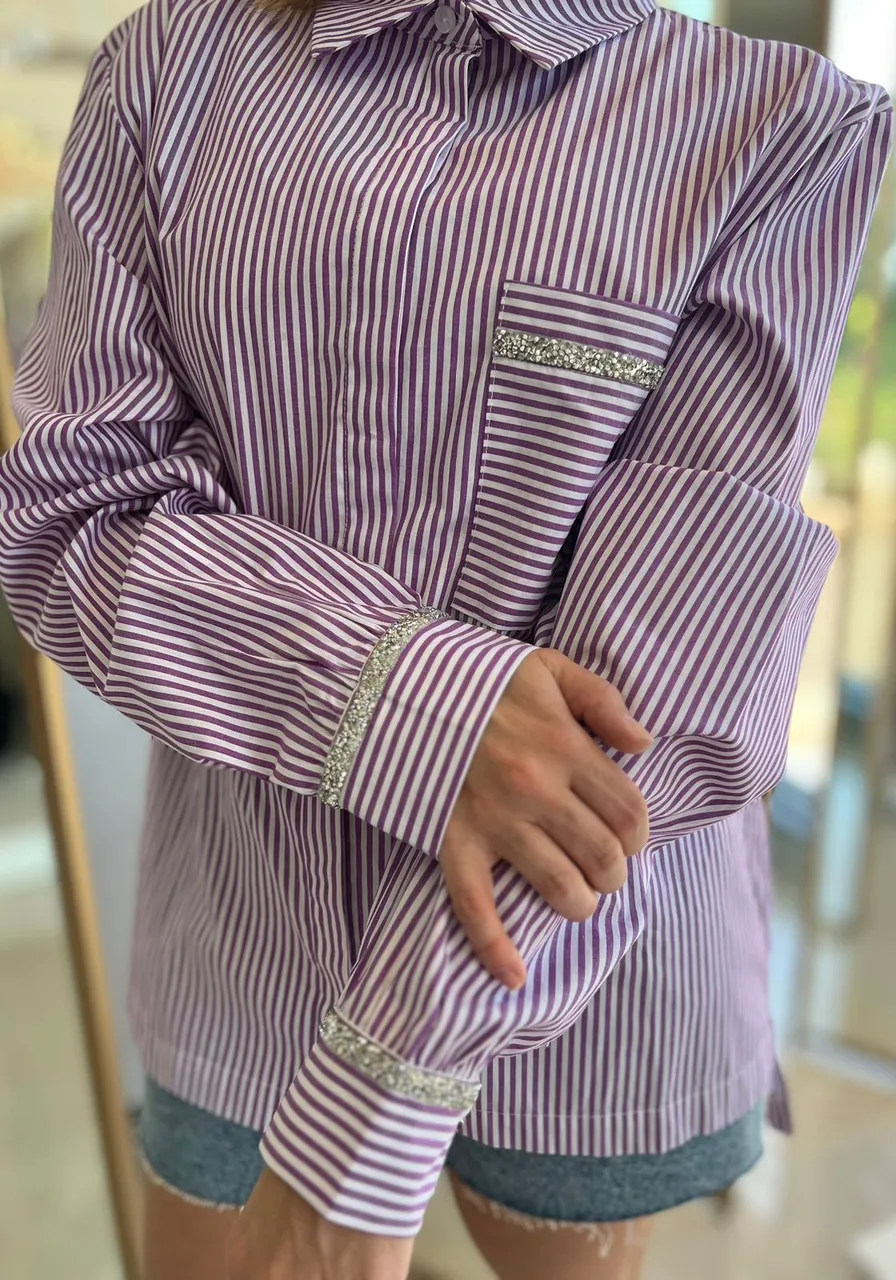 Camisa Alfaiataria Listrada Carlota Costa