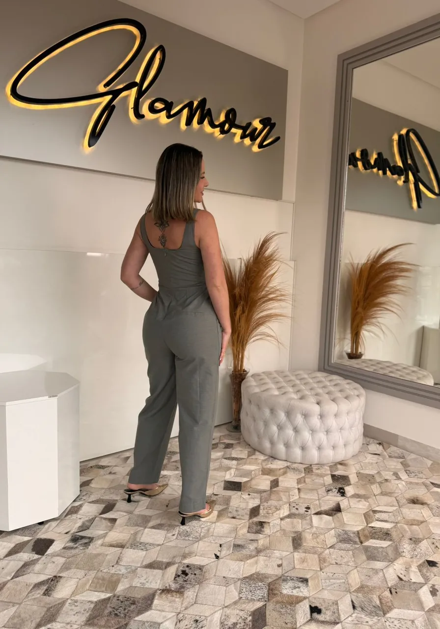 Macacão Sommer Cinza Ref 14787