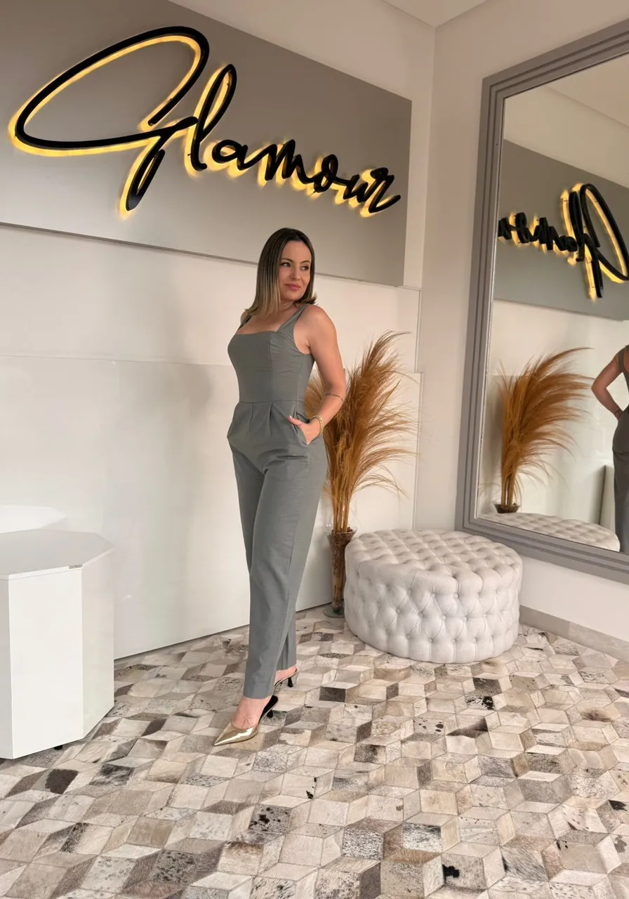 Macacão Sommer Cinza Ref 14787