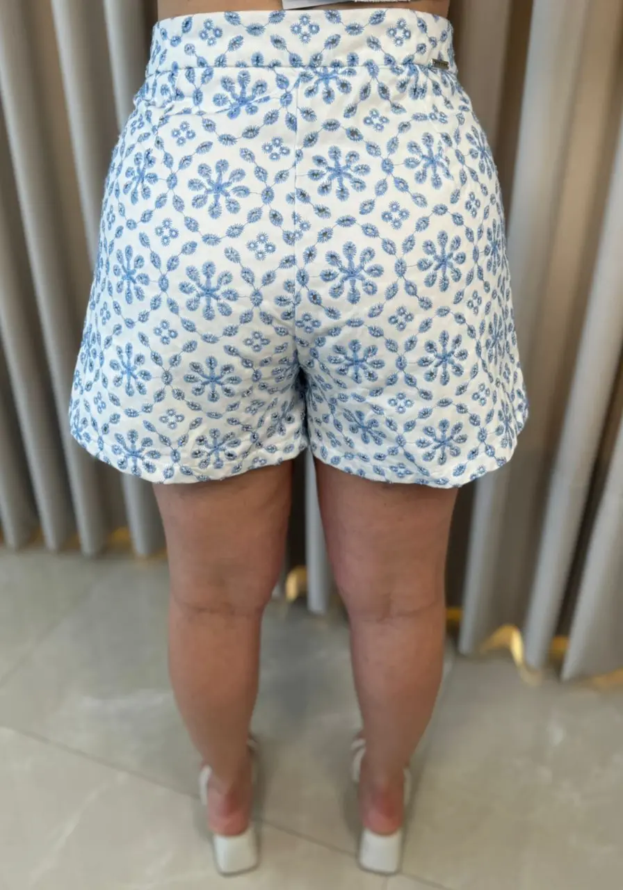 Short Bordado Azul Sommer 