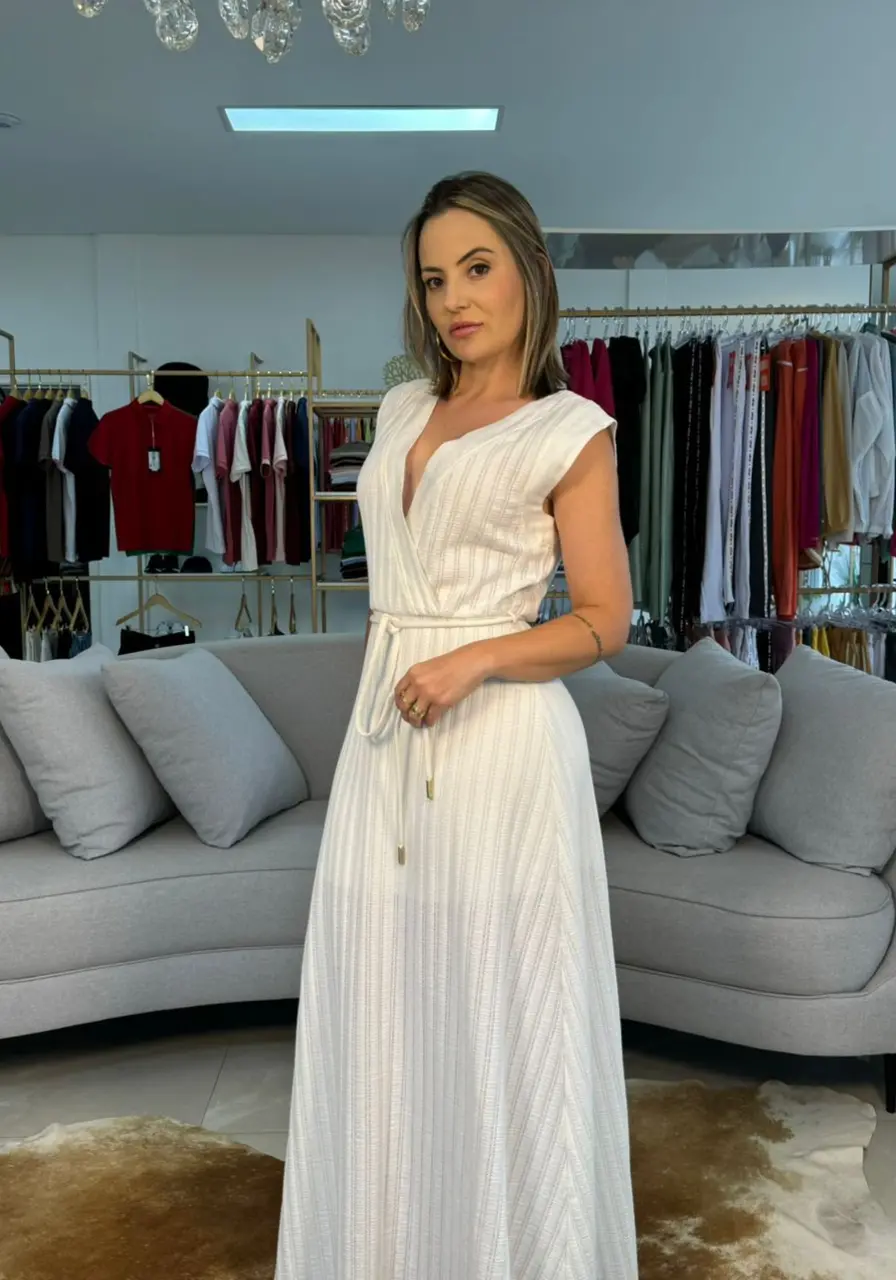 Vestido Linho Branco Sommer 