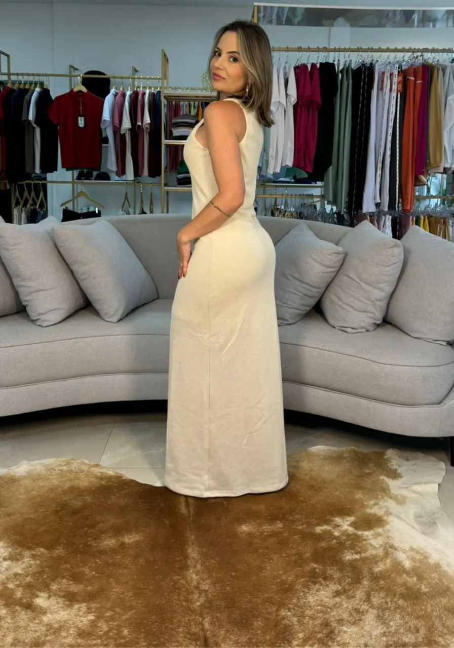 Vestido Comfort Bege Italian Sommer 