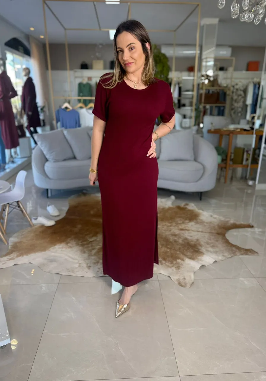 Vestido Sommer Bordo Ref 14198