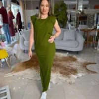 Vestido Sommer Com Ombreiras Verde Serrano Ref 14115 - imagem 2