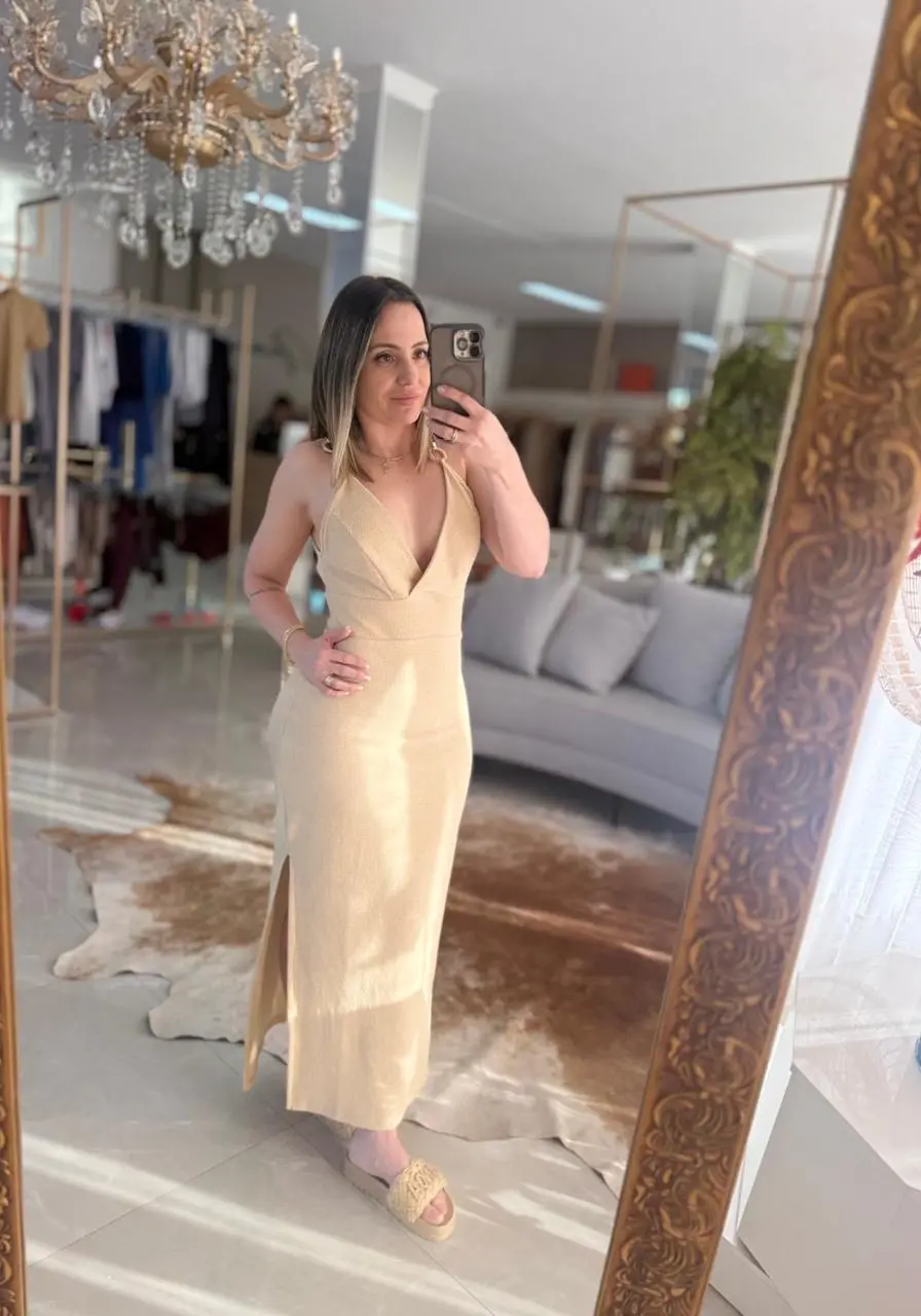 Vestido Sommer Bege Marfim Ref 15308