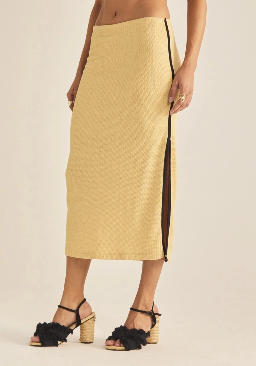 Saia Sommer Bege Marfim Ref 15340