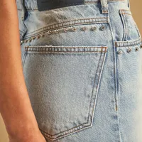 Calça Jeans Reta Com Aplicações Sommer  - imagem 2