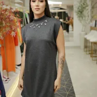 Vestido Moletom Com Aplicação Sommer - imagem 2