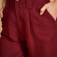 Calça Alfaiataria de Linho Bordo Bloodston - imagem 3