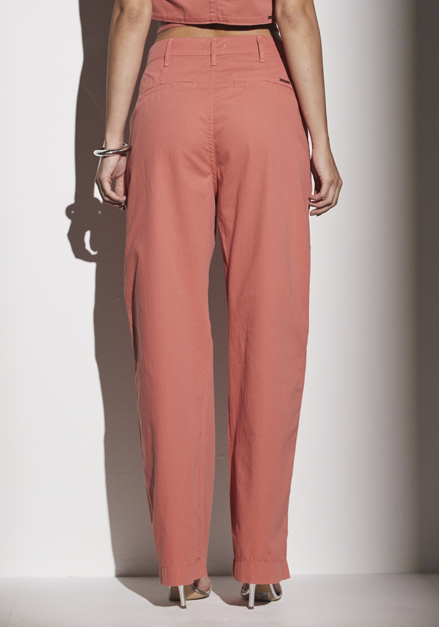 Calça Sarja Reta Com Pregas Sommer