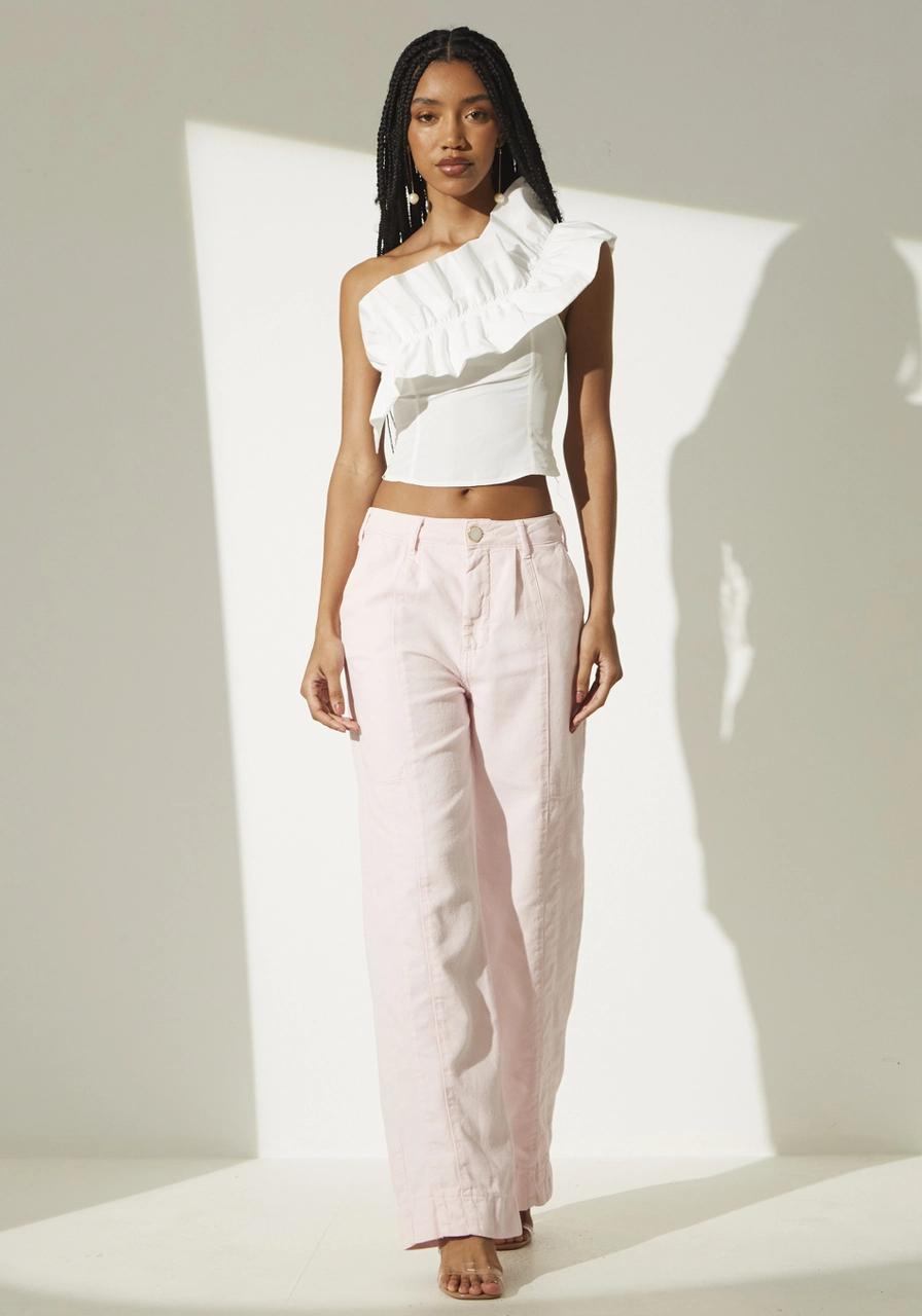 Blusa Cropped Babado Sommer