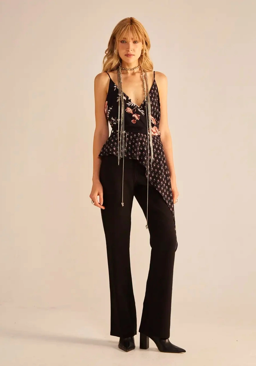 Blusa Assimétrica Com Estampa Floral Sommer Ref 14536