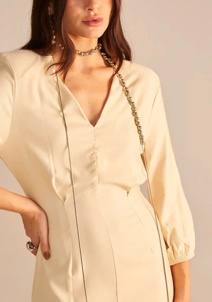 Vestido Midi Com Fenda Sommer Ref 14547