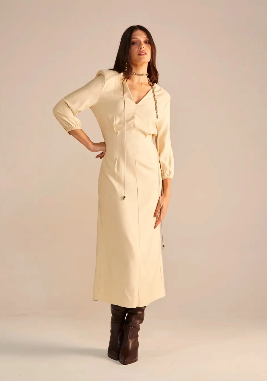 Vestido Midi Com Fenda Sommer Ref 14547