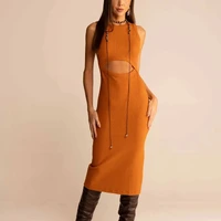 Vestido Cutout Marrom Cool Sommer Ref 14566 - imagem 3